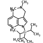 CAS#: 858116-79-7， 1-[4-Bromo-1-(triisopropylsilyl)-1H-pyrrolo[2,3-b]pyridin-3-yl]-N,N-dimethylmethanamine