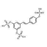 CAS#: 858187-22-1， 4-{(E)-2-[3,5-Bis(sulfooxy)phenyl]vinyl}phenyl hydrogen sulfate