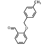 structure of CAS# 85825-85-0, 2-[(4-Methylbenzyl)oxy]benzaldehyde;2-[(4-methylbenzyl)oxy]benzaldehyde;2-[(4-methylphenyl)methoxy]benzaldehyde;MFCD00564769
