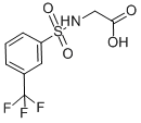 structure of CAS# 85845-02-9, N-[[3-(Trifluoromethyl)Phenyl]Sulfonyl]-Glycine;2-(([3-(TRIFLUOROMETHYL)PHENYL]SULFONYL)AMINO)ACETIC ACID;(([3-(TRIFLUOROMETHYL)PHENYL]SULFONYL)AMINO)ACETIC ACID;GLYCINE, N-[[3-(TRIFLUOROMETHYL)PHENYL]SULFONYL]-