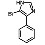 structure of CAS# 858514-11-1, 5-Bromo-4-phenyl-1H-imidazole;(1H)Imidazole,4-phenyl,5-bromo;5-bromo-4-phenyl-1H-imidazole;5-Bromo-4-phenyl-1H-imidazole #