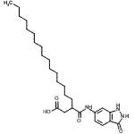 CAS#: 85909-37-1， 3-[(3-Oxo-2,3-dihydro-1H-indazol-6-yl)carbamoyl]nonadecanoic acid