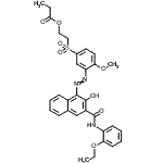 CAS#: 85959-50-8， 2-{[3-({3-[(2-Ethoxyphenyl)carbamoyl]-2-hydroxy-1-naphthyl}diazenyl)-4-methoxyphenyl]sulfonyl}ethyl propionate