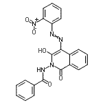 CAS#: 85968-49-6， N-{3-Hydroxy-4-[(2-nitrophenyl)diazenyl]-1-oxo-2(1H)-isoquinolinyl}benzamide