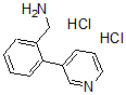 structure of CAS# 859833-18-4, 2-(3-Pyridinyl)-Benzenemethanamine Hydrochloride (1:2);1-(2-Pyridin-3-Ylphenyl)Methylamine Dihydrochloride 97%;1-(2-PYRIDIN-3-YLPHENYL)METHANAMINE DIHYDROCHLORIDE;1-(2-PYRIDIN-3-YLPHENYL)METHYLAMINE DIHYDROCHLORIDE
