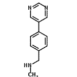 结构式 CAS# 859850-85-4, N-甲基-1-[4-(5-嘧啶基)苯基]甲胺