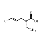CAS 登录号：859918-02-8， [(2E)-3-氯-2-丙烯-1-基]乙基氨基硫代甲酸O-酸