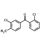 structure of CAS# 861307-17-7, (3-Chloro-4-methylphenyl)(2-chlorophenyl)methanone;2,3'-Dichloro-4'-methylbenzophenone
