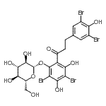CAS#: 86158-06-7， 1-[3,5-dibromo-2,4-dihydroxy-6-[(2S,3R,4S,5S,6R)-3,4,5-trihydroxy-6-(hydroxymethyl)oxan-2-yl]oxyphenyl]-3-(3,5-dibromo-4-hydroxyphenyl)propan-1-one
