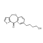 CAS#: 86223-08-7， 8-(4-Hydroxybutyl)thieno[3,2-c][1]benzoxepin-10(4H)-one