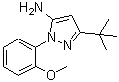 structure of CAS# 862368-61-4, 5-tert-butyl-2-(2-methoxyphenyl)pyrazol-3-amine;1H-PYRAZO<wbr>L-5-AMINE<wbr>,3-(1,1-D<wbr>IMETHYLET<wbr>HYL)-1-(2<wbr>-METHOXYP<wbr>HENYL)-;5-TERT-BUTYL-2-(2-METHOXY-PHENYL)-2H-PYRAZOL-3-YLAMINE