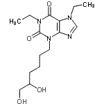CAS#: 86257-04-7， 3-(5,6-Dihydroxyhexyl)-1,7-diethyl-3,7-dihydro-1H-purine-2,6-dione