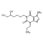 CAS#: 86257-05-8， 1-(5,6-Dihydroxyhexyl)-7-methyl-3-propyl-3,7-dihydro-1H-purine-2,6-dione