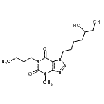 CAS#: 86257-14-9， 1-Butyl-7-(5,6-dihydroxyhexyl)-3-methyl-3,7-dihydro-1H-purine-2,6-dione