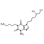 CAS#: 86257-16-1， 7-(5,6-Dihydroxyhexyl)-3-methyl-1-pentyl-3,7-dihydro-1H-purine-2,6-dione
