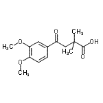 structure of CAS# 862578-42-5, 4-(3,4-Dimethoxyphenyl)-2,2-dimethyl-4-oxobutanoic acid;4-(3,4-Dimethoxyphenyl)-2,2-dimethyl-4-oxobutyric acid