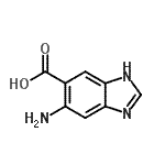 structure of CAS# 863216-51-7, 5-Amino-1H-benzimidazole-6-carboxylic acid;1H-BENZIMIDAZOLE-5-CARBOXYLICACID, 6-AMINO-;6-amino-1H-benzo[d]imidazole-5-carboxylic acid