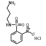 结构式 CAS# 863983-46-4, N-(3-氨基丙基)-2-硝基苯磺酰胺盐酸盐(1:1)
