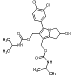 CAS#: 86422-04-0， [5-(3,4-Dichlorophenyl)-2-hydroxy-2,3-dihydro-1H-pyrrolizine-6,7-diyl]bis(methylene) bis(isopropylcarbamate)