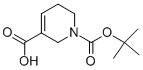 structure of CAS# 86447-11-2, 1-Boc-1,2,5,6-Tetrahydropyridine-3-Carboxylic Acid;1-[(Tert-Butoxy)Carbonyl]-1,2,5,6-Tetrahydropyridine-3-Carboxylic Acid;1-Boc-1,2,5,6-Tetrahydropyridine-3-Carboxylic Acid