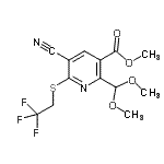 CAS#: 864685-30-3， Methyl 5-cyano-2-(dimethoxymethyl)-6-[(2,2,2-trifluoroethyl)sulfanyl]nicotinate