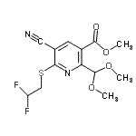 CAS#: 864685-31-4， Methyl 5-cyano-6-[(2,2-difluoroethyl)sulfanyl]-2-(dimethoxymethyl)nicotinate