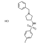 CAS#: 864759-46-6， N-[(3R)-1-Benzyl-3-pyrrolidinyl]-4-iodobenzenesulfonamide hydrochloride (1:1)