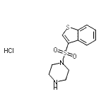 CAS#: 864759-61-5， 1-(1-Benzothiophen-3-ylsulfonyl)piperazine hydrochloride (1:1)