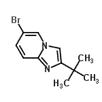 structure of CAS# 864867-60-7, 6-Bromo-2-(2-methyl-2-propanyl)imidazo[1,2-a]pyridine;6-Bromo-2-tert-butyl-imidazo[1,2-a]pyridine;IMIDAZO[1,2-A]PYRIDINE,6-BROMO-2-(1,1-DIMETHYLETHYL)-