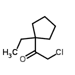 CAS#: 86518-84-5， 2-Chloro-1-(1-ethylcyclopentyl)ethanone