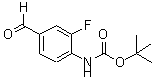 structure of CAS# 865450-09-5, 2-Methyl-2-propanyl (2-fluoro-4-formylphenyl)carbamate;(2-Fluoro-4-formyl-phenyl)-carbamic acid tert-butyl ester;4-(BOC-AMINO)-3-FLUOROBENZALDEHYDE;4-N-Boc-Amino-3-fluorobenzaldehyde