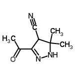 CAS#: 86556-93-6， 3-Acetyl-5,5-dimethyl-4,5-dihydro-1H-pyrazole-4-carbonitrile