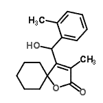 CAS#: 86560-20-5， 4-[Hydroxy(2-methylphenyl)methyl]-3-methyl-1-oxaspiro[4.5]dec-3-en-2-one