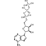 CAS#: 86568-55-0， (1S)-1-[(7R)-4-Amino-7H-pyrrolo[3,2-d]pyrimidin-7-yl]-1,4-anhydro-5-O-(hydroxy{[hydroxy(phosphonooxy)phosphoryl]oxy}phosphoryl)-D-ribitol