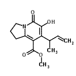 CAS#: 866393-52-4， Methyl 7-(3-buten-2-yl)-6-hydroxy-5-oxo-1,2,3,5-tetrahydro-8-indolizinecarboxylate