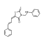 CAS#: 86650-09-1， (5E)-3-(Anilinomethyl)-5-[(2E)-3-phenyl-2-propen-1-ylidene]-2-thioxo-1,3-thiazolidin-4-one