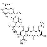 CAS#: 86651-72-1， Methyl 7-acetoxy-4-({4-O-[3-O-acetyl-2,6-dideoxy-4-O-(6-methyl-5-oxotetrahydro-2H-pyran-2-yl)hexopyranosyl]-2,3,6-trideoxy-3-(dimethylamino)hexopyranosyl}oxy)-2-ethyl-2,5,9-trihydroxy-6,11-dioxo-1,2,3 ,4,6,11-hexahydro-1-tetracenecarboxylate