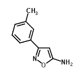 结构式 CAS# 86685-97-4, 3-(3-甲基苯基)-1,2-恶唑-5-胺
