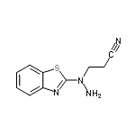 structure of CAS# 86691-41-0, 3-[1-(1,3-Benzothiazol-2-yl)hydrazino]propanenitrile;3-(1-(benzo[d]thiazol-2-yl)hydrazinyl)propanenitrile;3-(aminobenzothiazol-2-ylamino)propanenitrile;3-(N-Benzothiazol-2-yl-hydrazino)-propionitrile