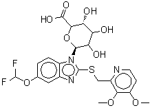 CAS#: 867300-67-2， 5-(Difluoromethoxy)-2-{[(3,4-dimethoxy-2-pyridinyl)methyl]sulfanyl}-1-(beta-L-glycero-hexopyranuronosyl)-1H-benzimidazole