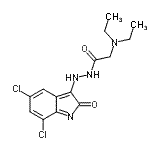 CAS#: 86873-12-3， N'-(5,7-Dichloro-2-oxo-2H-indol-3-yl)-2-(diethylamino)acetohydrazide