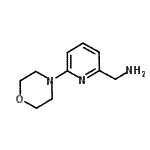 structure of CAS# 868755-52-6, 1-[6-(4-Morpholinyl)-2-pyridinyl]methanamine;(6-morpholin-4-yl-2-pyridyl)methylamine;(6-Morpholin-4-ylpyridin-2-yl)methylamine;[6-(Morpholin-4-yl)pyridin-2-yl]methylamine
