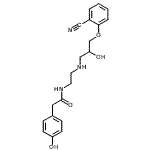CAS#: 86880-51-5， N-(2-{[3-(2-Cyanophenoxy)-2-hydroxypropyl]amino}ethyl)-2-(4-hydroxyphenyl)acetamide