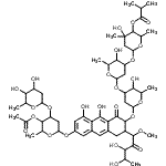 CAS#: 86917-61-5， 1-C-(7-{[4-O-Acetyl-2,6-dideoxy-3-O-(2,6-dideoxyhexopyranosyl)hexopyranosyl]oxy}-3-{[2,6-dideoxy-4-O-isobutyryl-3-C-methylhexopyranosyl-(1->3)-2,6-dideoxyhexopyranosyl-(1->3)-2,6-dideoxyhexopyranosyl] oxy}-5,10-dihydroxy-4-oxo-1,2,3,4-tetrahydro-2-anthracenyl)-5-deoxy-1-O-methylpent-2-ulose