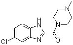 结构式 CAS# 869497-75-6, (5-氯-1H-苯并咪唑-2-基)(4-甲基-1-哌嗪基)甲酮