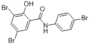 structure of CAS# 87-10-5, 3,5,4'-Tribromosalicylanilide;3,5-Dibromo-N-(4-Bromophenyl)-2-Hydroxy-Benzamide;Epa Pesticide Chemical Code 077404;Tribromosalan