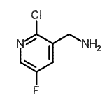 structure of CAS# 870063-53-9, 1-(2-Chloro-5-fluoro-3-pyridinyl)methanamine;1-(2-Chlor-5-fluor-3-pyridinyl)methanamin;1-(2-Chloro-5-fluoro-3-pyridinyl)methanamine;1-(2-Chloro-5-fluoro-3-pyridinyl)méthanamine