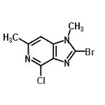 CAS#: 870135-18-5， 2-Bromo-4-chloro-1,6-dimethyl-1H-imidazo[4,5-c]pyridine