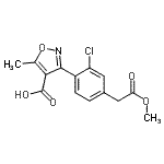 CAS#: 870194-63-1， 3-[2-Chloro-4-(2-methoxy-2-oxoethyl)phenyl]-5-methyl-1,2-oxazole-4-carboxylic acid