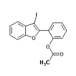 CAS#: 870456-37-4， 2-(3-Iodo-1-benzofuran-2-yl)phenyl acetate